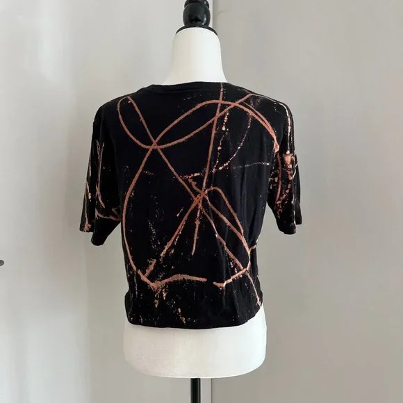 ✨Upcycled | Puma | Cropped T Shirt | Small | Black - Picture 5 of 12